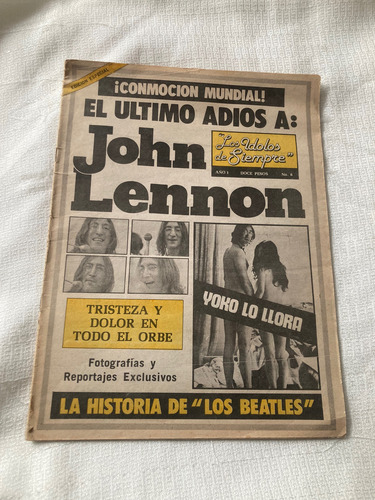 Revista De La Época De La Muerte De John Lennon The Beatles (Usado)