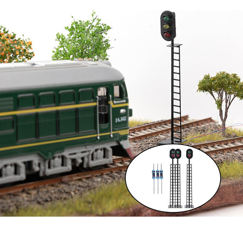 Mini Semáforo De Tren Modelo A Escala 1/87 Ho