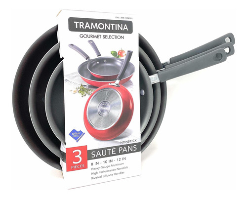 Tramontina Gourmet Selection Juego De 3 Sartenes Antiadheren