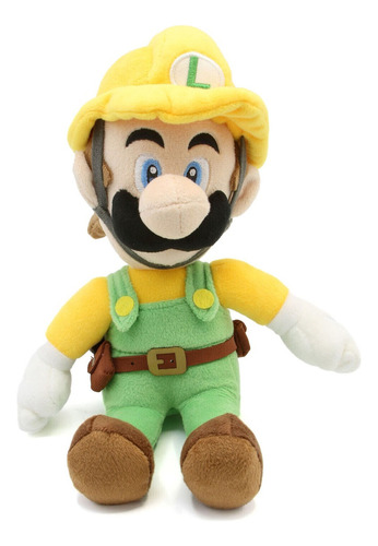 Peluche Mario Bros * Luigi Constructor *little Buddy - 25 Cm