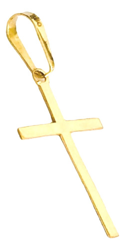 Pingente Cruz Crucifixo Ouro 18k Liso 19,20mmx12,00mm Full