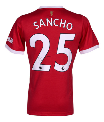 Jersey Autografiado Por Jadon Sancho Manchester United 21-22