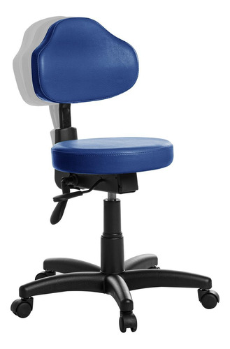 Cadeira Mocho Plus Ergonômica Rv Azul