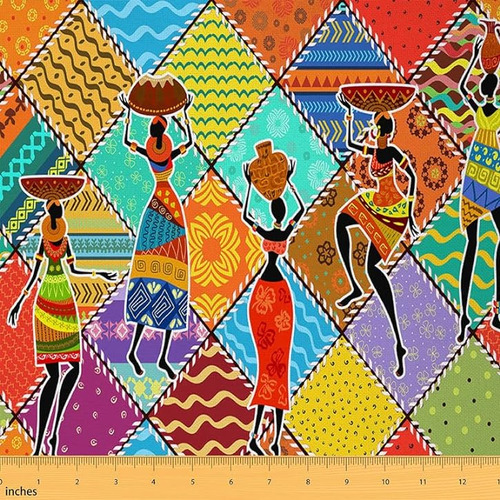 The Yard Tela Tematica De Mujer Africana Tela De Tapiceria G