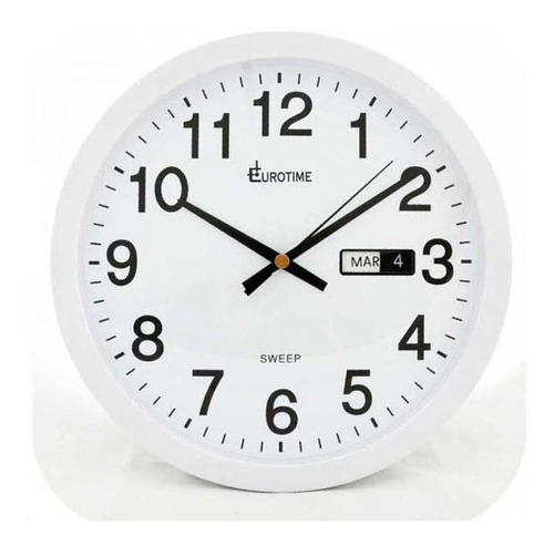 Reloj De Pared Eurotime 27611.01  Blanco