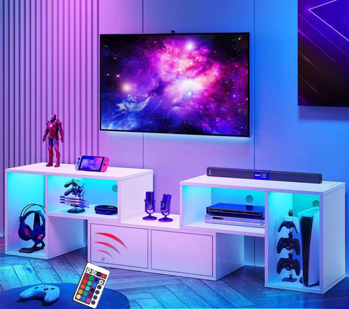 Mueble Tv Muebles Con Luces Led Mando Distancia Ajustables