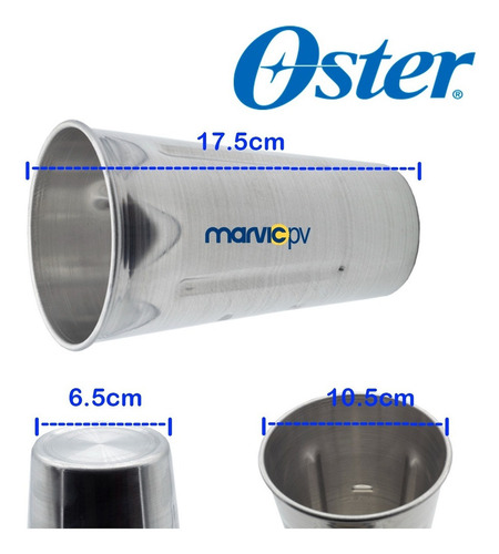 Vaso Para Chocomilero Esquimero Batidor Oster Aluminio