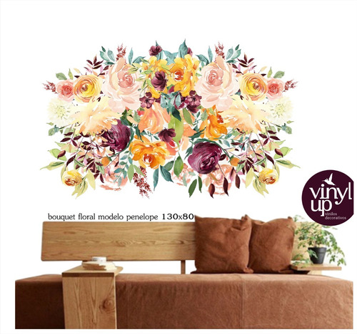 Vinilo Troquelado Magnolias Rosas Flores  Pl 130x80 Acuarel