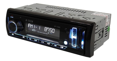 Imagem 2 de 3 de Som automotivo H-Tech HT-1422 com USB, bluetooth e leitor de cartão SD