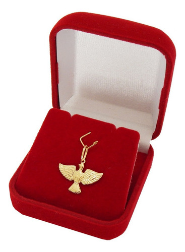 Pingente Divino Espírito Santo Em Ouro 18k Grande Cor Amarelo