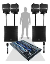 Comprar Equipo De Sonido Para Djs Grupos Y Bandas Con 2 Subwoofer 18