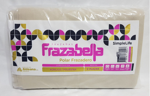 Frazada Polar Frazadero Liso Color 2 Plazas Aldeana