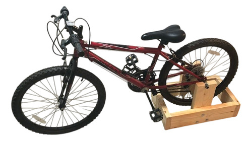 Soporte De Pie Fijo Para Bicicleta Movil En Madera Madera
