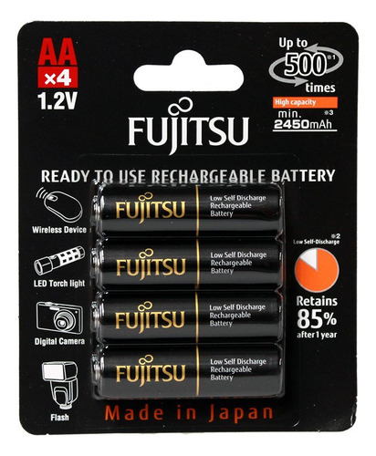 Fujitsu Hr-3uthcex (4b) 4-pack Aa De Alta Capacidad Ni-mh Ba