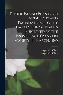 Libro Rhode Island Plants, Or Additions And Emendations T...