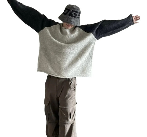 Sudadera De Invierno Para Hombre Cuello Redondo Suelta