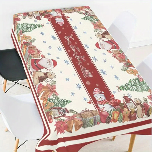 Mantel Rectangular Impermeable Con Temática De Manteles Para