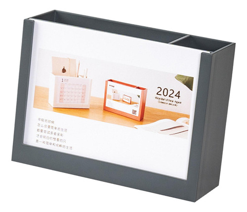 Portalápices De Escritorio, Calendario, Caja De Gris