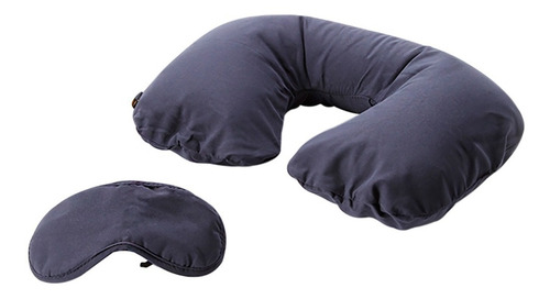 Imagen 5 de 10 de Set Viaje Almohada Inflable Y Antifaz Travel Blue Tb223 Full