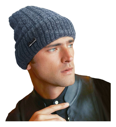 Gorro Invierno Hombre Beanie Tejido Lana Comodo Y Abrigado