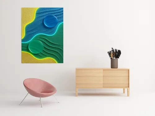 Cuadro Mural Moderno Diseño Abstracto Con Textura Y Luces Full Hd
