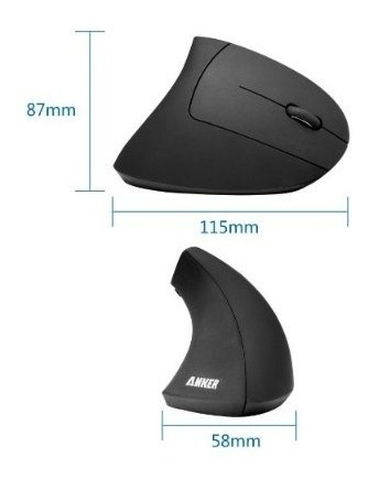 Imagen 4 de 5 de Anker 2.4g Vertical Ergonómico Ratón Óptico 800/1200 / 1600d