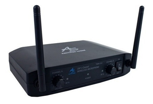Imagen 4 de 6 de Microfono Inalambrico Uhf Doble American Sound Twm-332mr