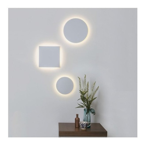 Aplique De Pared Led Rectangular Nubi 12x30cm 15w Puraluz Estructura Negro Cálido