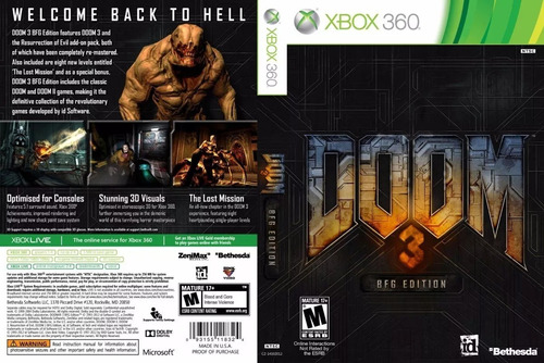 Doom 3 Xbox 360 Novo Fisica Frete Gratis Ou Pode Retirar Sp