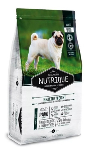 Imagen 2 de 2 de Alimento Nutrique Ultra Premium Healthy Weight para perro adulto todos los tamaños sabor mix en bolsa de 15 kg