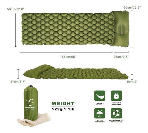Colchoneta Hinchable Para Dormir Acampar Colchoneta Inflable