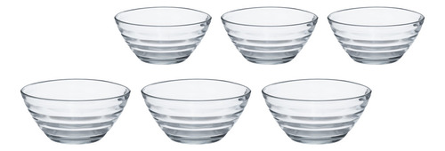 Set De 6 Botaneros De Vidrio Glazé (4 Diseños Diferentes) Color Transparente-3