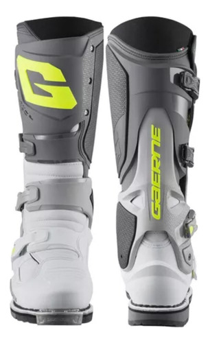 Bota Cross Sg 22 Gaerne- Anthracite/white/grey + Brinde Fxm