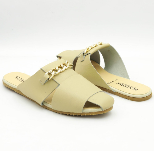 Imagen 5 de 9 de Zapatos Flat Dama Piel Felipe Rentería Mule Punta Cuadrada