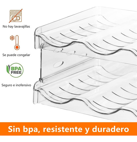 Organizador Botellas Agua Apilable 4 Niveles Para Encimera
