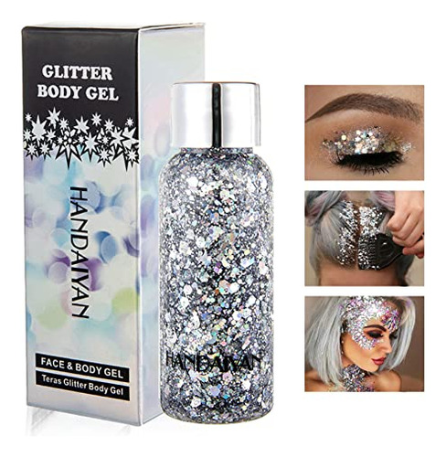 Corporal Glitter Gel Face Glitter Maquillaje Largas 9wpwx