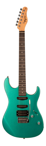 Guitarra eléctrica Tagima TW Series TG-510 de tilo metallic surf green con diapasón de madera técnica