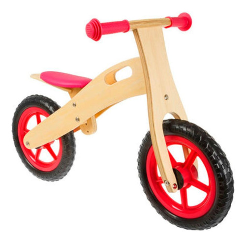 Bicicleta De Aprendizaje Infantil De Madera Rojo