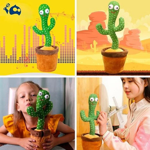 Cactus Bailarín Peluche Juguete Bebé Felpa Niños Recargable