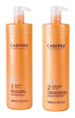Kit Profissional Nutri Glow Shampoo + Condicionador Cadiveu