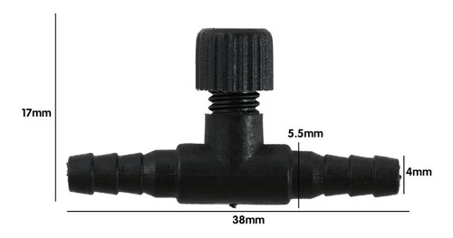 20 Válvula Conector Llave De Paso Regulador Manguera Acuario