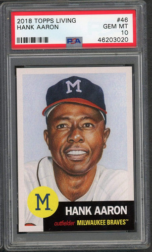 Hank Aaron Milwaukee Braves 2018 Topps Living Tarjeta De Béi