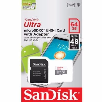 Memoria Micro Sdxc Uhs1 64gb Sandisk Ultra Clase 10