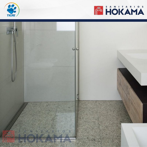 Imagen 7 de 10 de Rejilla Desague Linea Ducha 50 Cm Tigre Acero Ciego Baño