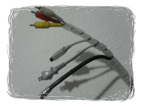 Imagen 2 de 3 de Organizador Espiral De Cables Negro 12mm 10 Mts. Dexson