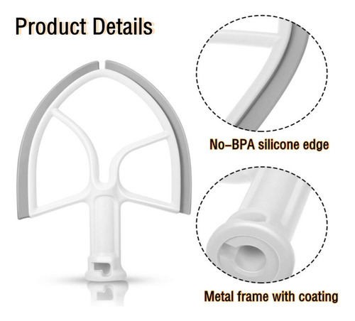 Batedor Flex Edge Para Kitchenaid Tilt-head 5 Quart Stand