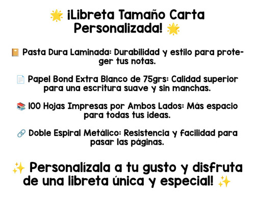 Libreta Personalizada T. Carta Precious C