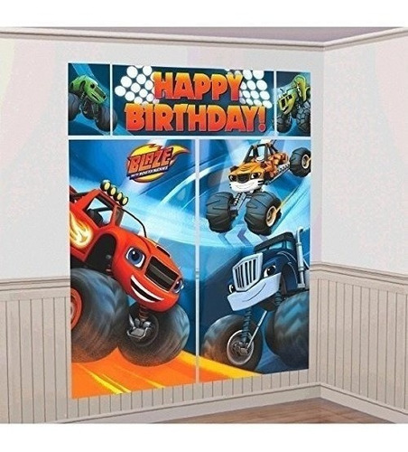 Blaze Y El Equipo De Decoracion De La Pared Monster Machines