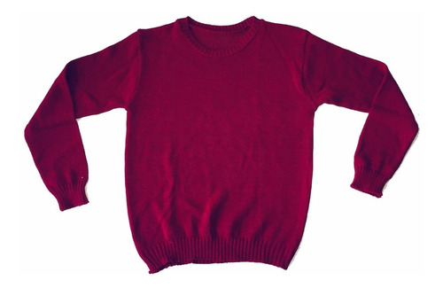Sweater Tejido Liso Cuello Redondo Varios Colores 
