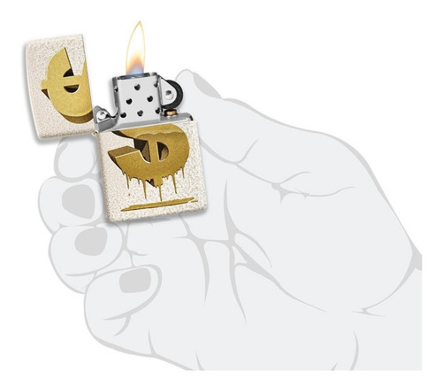 Imagen 6 de 9 de Encendedor Zippo Modelo 49681 Drippy Dollar Design Garantia